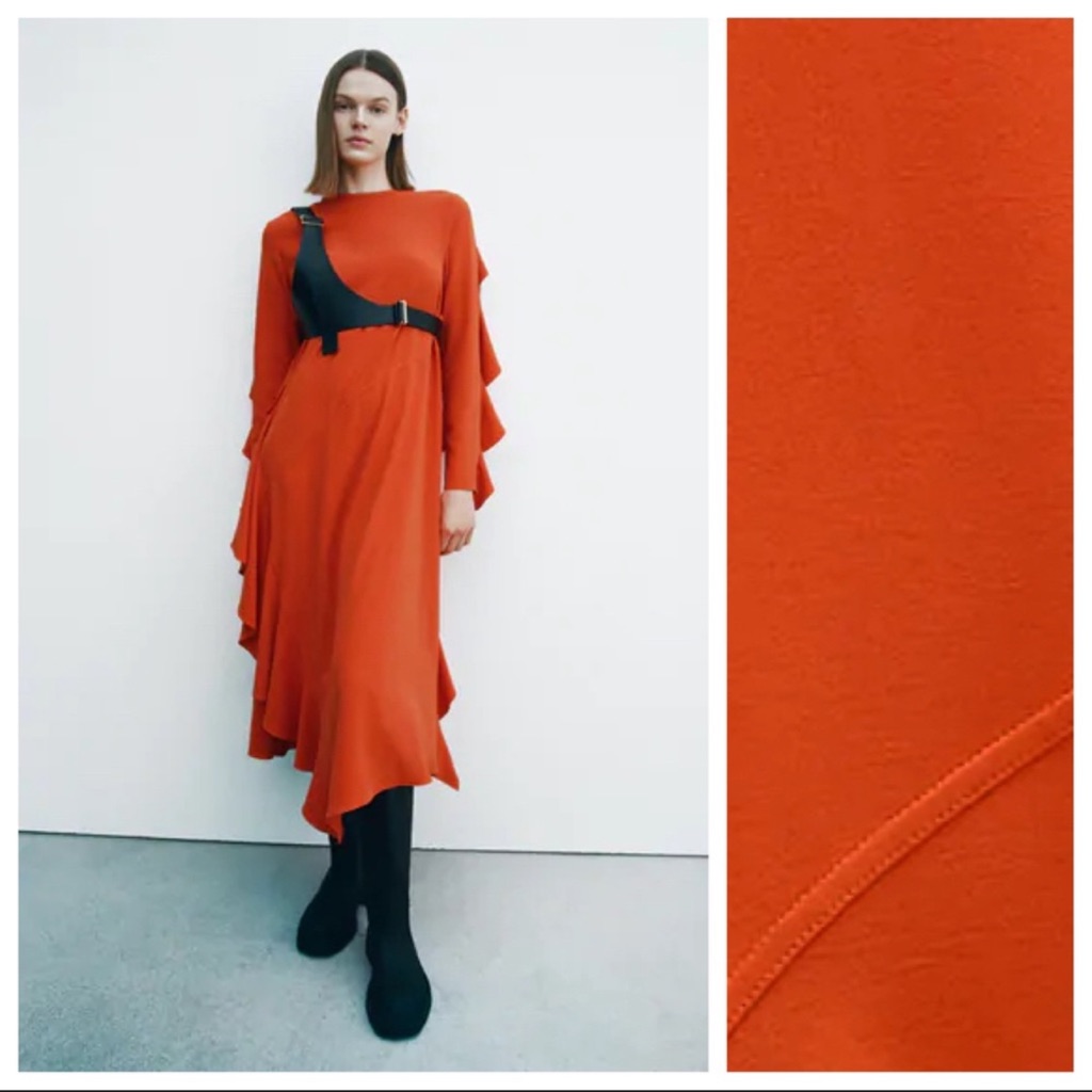 Zara Bright Orange Dress